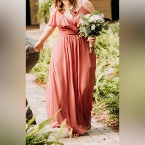 Bridesmaid/ prom dress size 10 dusty rose